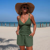 Efigenia | Conjunto de tankini fruncido con bolsillos