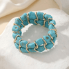 Brazalete Elegante de Turquesa y Oro