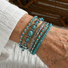 Conjunto de Pulseras de Cuentas Turquesa Premium