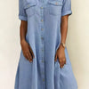 Patricia | Vestido midi estilo vaquero casual