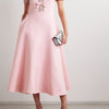 Aria™ | Vestido Midi con Lazo y Adornos de Cristal